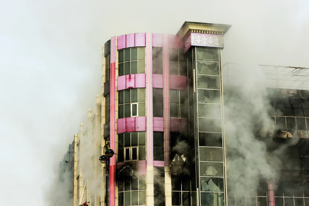 placing explosives near buildings